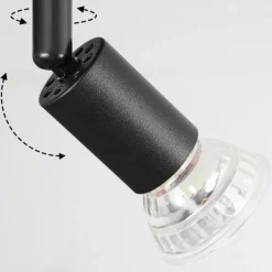 Plafonnier Castillo Noir, 4 lumières