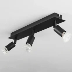 Plafonnier Castillo Noir, 3 lumières