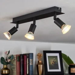 Plafonnier Castillo Noir, 3 lumières