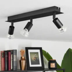 Plafonnier Castillo Noir, 3 lumières