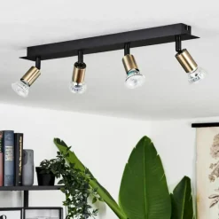 Plafonnier Castillo Noir, 4 lumières