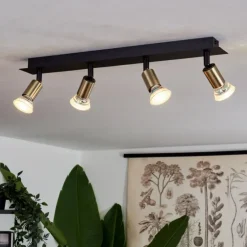 Plafonnier Castillo Noir, 4 lumières