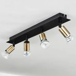 Plafonnier Castillo Noir, 4 lumières