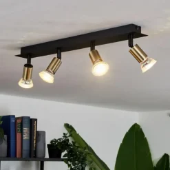 Plafonnier Castillo Noir, 4 lumières