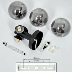 Plafonnier Cebola Noir, 3 lumières