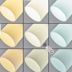 Plafonnier Cerejeiras LED Chrome, 2 lumières, Télécommandes, Changeur de couleurs