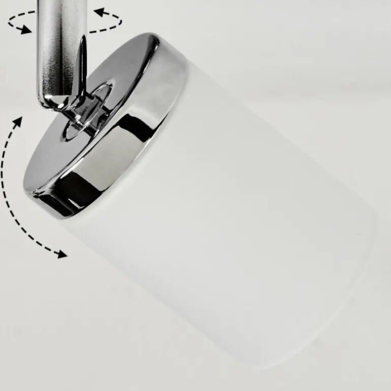 Plafonnier Cerejeiras LED Chrome, 2 lumières, Télécommandes, Changeur de couleurs