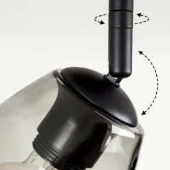 Plafonnier Chaiguao Noir, 2 lumières