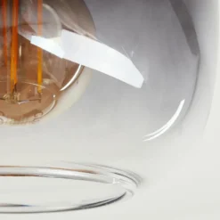 Plafonnier Chauplane Bois foncé, Noir, 4 lumières