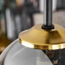 Plafonnier Chehalis Laiton, Noir, 5 lumières