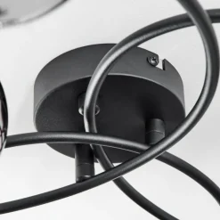 Plafonnier Chehalis Laiton, Noir, 6 lumières