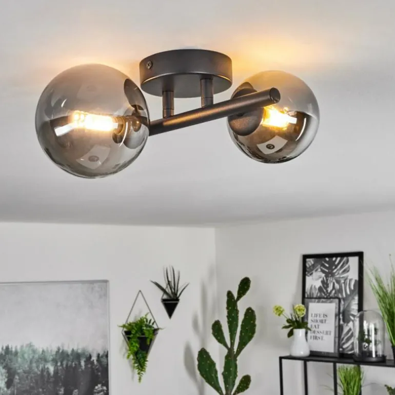 Plafonnier Chehalis LED Noir, 2 lumières