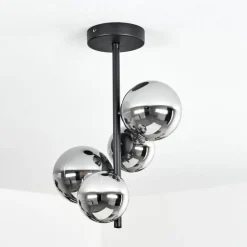 Plafonnier Chehalis Noir, 4 lumières