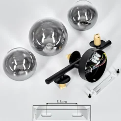 Plafonnier Chehalis Noir, 3 lumières