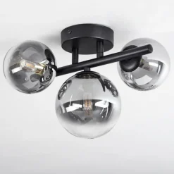 Plafonnier Chehalis Noir, 3 lumières