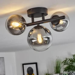 Plafonnier Chehalis Noir, 3 lumières