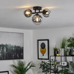 Plafonnier Chehalis Noir, 3 lumières