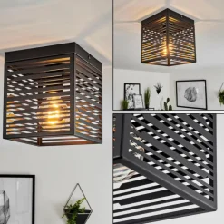 Plafonnier Cire Noir, 1 lumière