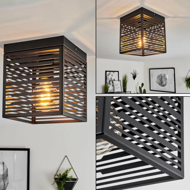 Plafonnier Cire Noir, 1 lumière