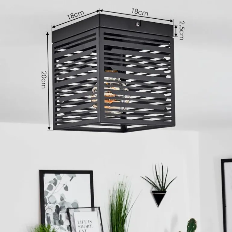 Plafonnier Cire Noir, 1 lumière