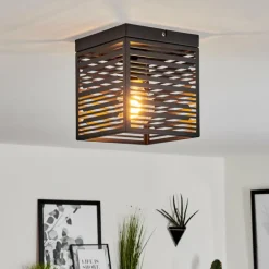 Plafonnier Cire Noir, 1 lumière