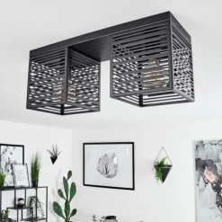 Plafonnier Cire Noir, 2 lumières