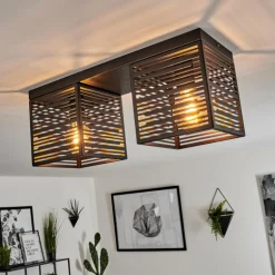 Plafonnier Cire Noir, 2 lumières