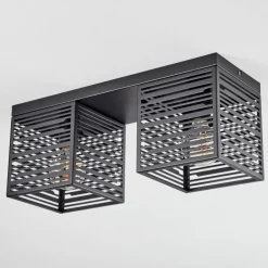 Plafonnier Cire Noir, 2 lumières