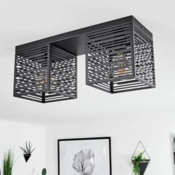 Plafonnier Cire Noir, 2 lumières