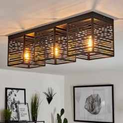 Plafonnier Cire Noir, 3 lumières