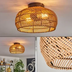 Plafonnier 30 cm Brandala Noir, 2 lumières