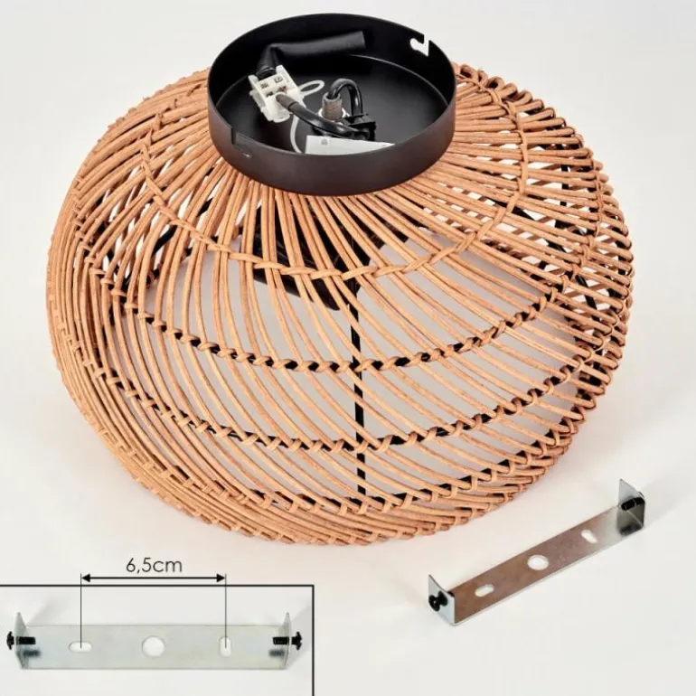 Plafonnier 30 cm Brandala Noir, 2 lumières