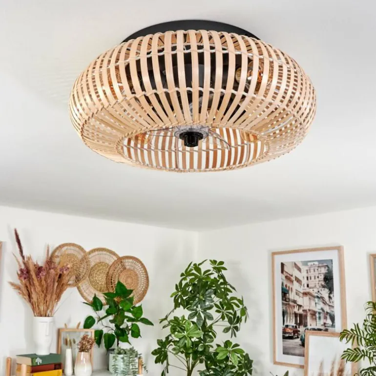 Plafonnier 50 cm Mulstrand Noir, 4 lumières, Télécommandes