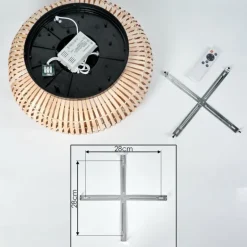 Plafonnier 50 cm Mulstrand Noir, 4 lumières, Télécommandes