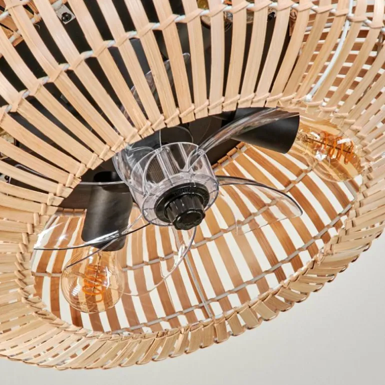 Plafonnier 50 cm Mulstrand Noir, 4 lumières, Télécommandes