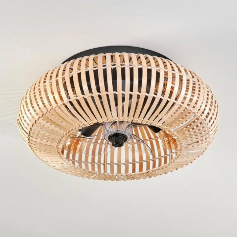 Plafonnier 50 cm Mulstrand Noir, 4 lumières, Télécommandes