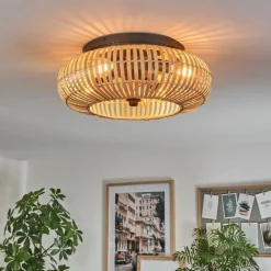 Plafonnier 50 cm Mulstrand Noir, 4 lumières, Télécommandes