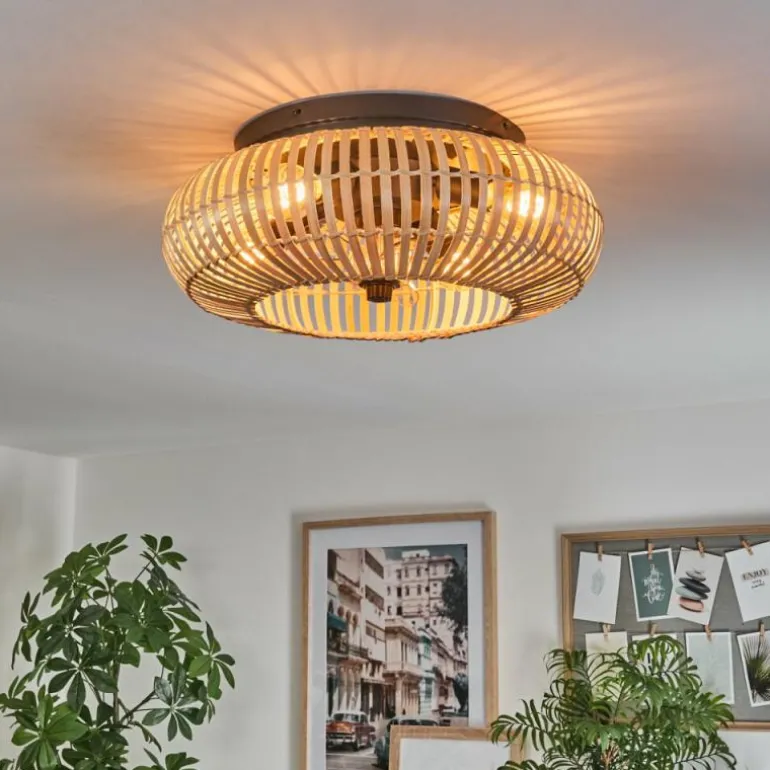 Plafonnier 50 cm Mulstrand Noir, 4 lumières, Télécommandes