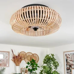 Plafonnier 50 cm Mulstrand Noir, 4 lumières, Télécommandes