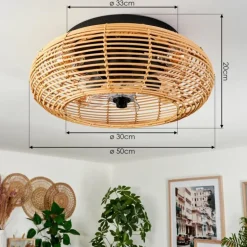 Plafonnier 50 cm Mulstrand Noir, 4 lumières