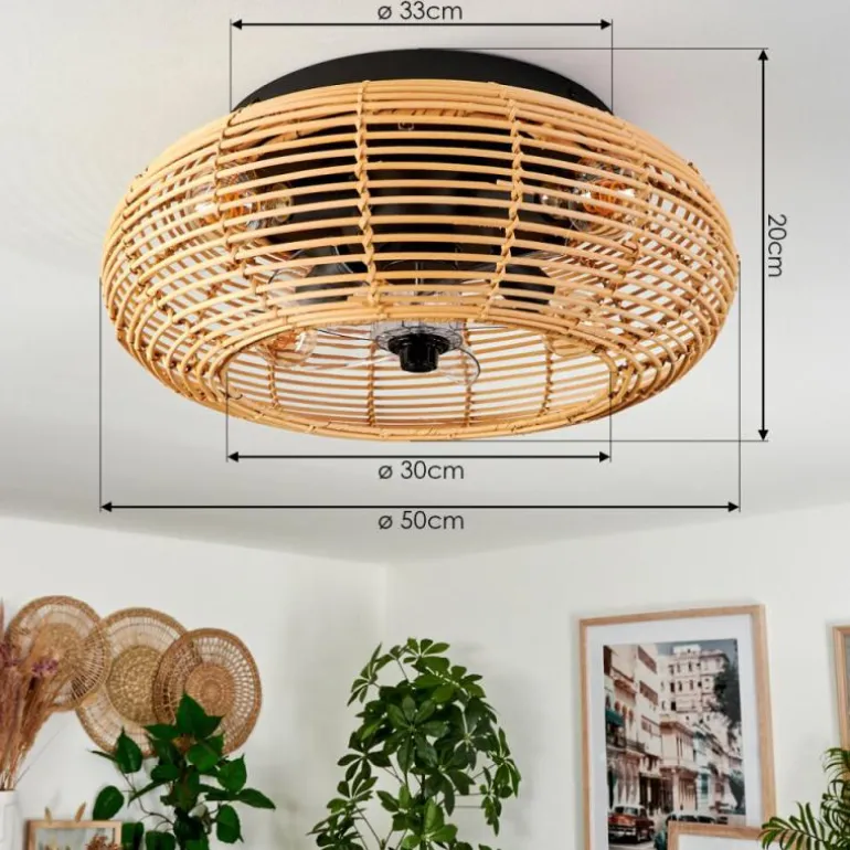 Plafonnier 50 cm Mulstrand Noir, 4 lumières