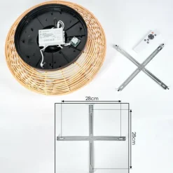 Plafonnier 50 cm Mulstrand Noir, 4 lumières