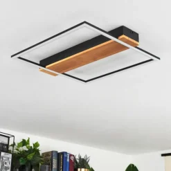 Plafonnier Courceaux LED Écru, Noir, 1 lumière