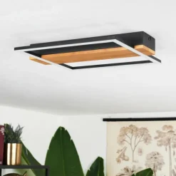 Plafonnier Courceaux LED Écru, Noir, 1 lumière