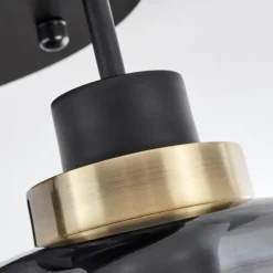 Plafonnier Curveira Bronze, Noir, 3 lumières