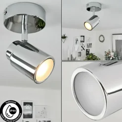 Plafonnier Douarnenez Chrome, 1 lumière