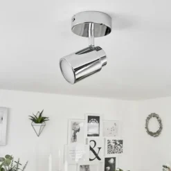 Plafonnier Douarnenez Chrome, 1 lumière