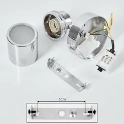 Plafonnier Douarnenez Chrome, 1 lumière