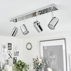 Plafonnier Douarnenez Chrome, 4 lumières