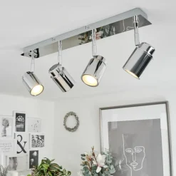 Plafonnier Douarnenez Chrome, 4 lumières